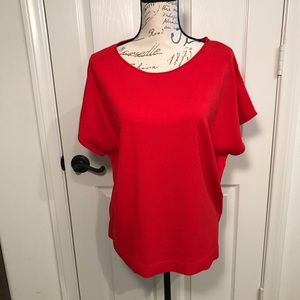 Loft red dolman knit top